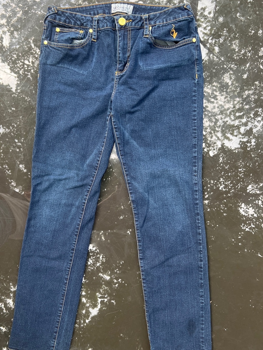 Baby PHAT Silver Label Jeans Womens Size 13 Blue Denim Straight Leg Dark Y2K